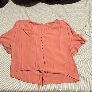 Pink Short Sleeve Shirt.